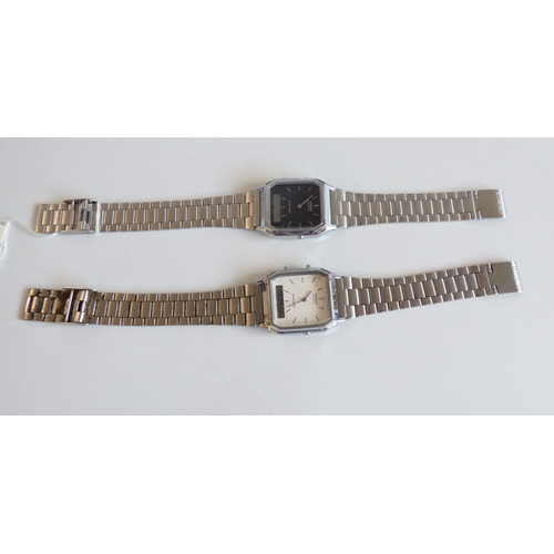 50 - Horologist interest, wristwatches  variously cased and strapped: to include a Heuer steel cased stop... 