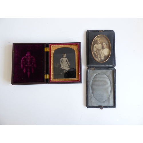 54 - Victorian period collectables: to include silhouette profile pictures; and daguerreotypes&nbsp;
