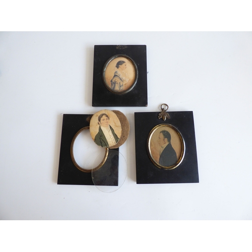 54 - Victorian period collectables: to include silhouette profile pictures; and daguerreotypes&nbsp;