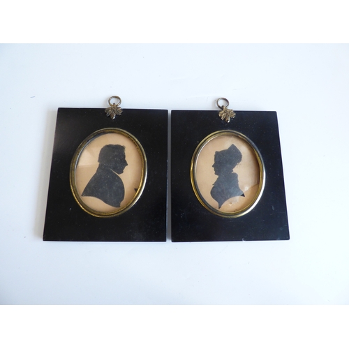 54 - Victorian period collectables: to include silhouette profile pictures; and daguerreotypes&nbsp;