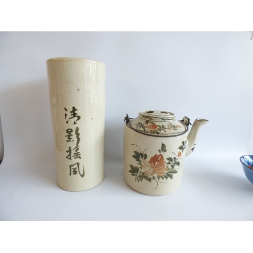57 - Asian collectables: to include ceramics; and Korean calligraphy accessories