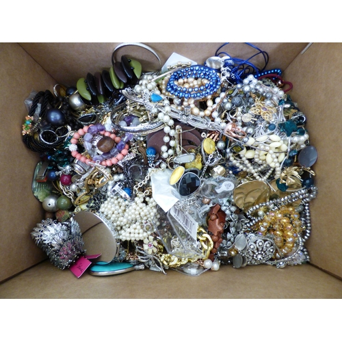 8 - Costume jewellery: to include simulated pearls; coloured bead necklaces; and bangles