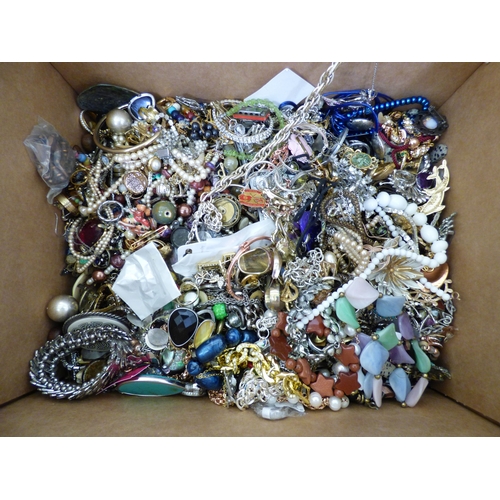 8 - Costume jewellery: to include simulated pearls; coloured bead necklaces; and bangles