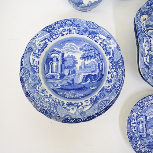 Copeland Spode china Italian pattern tableware: to include a plate 10