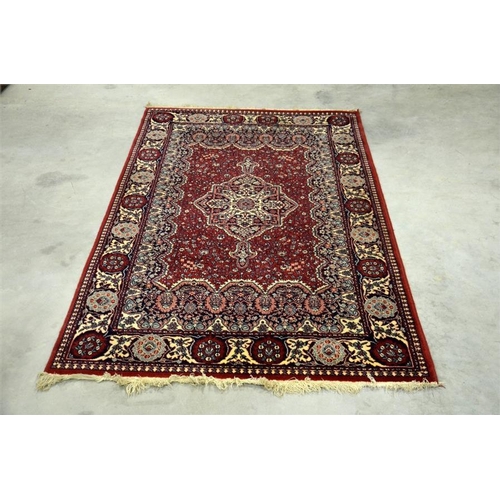 184 - A Turkish rug. 196cm x 128cm.