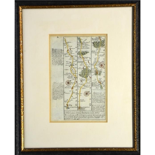 286 - Jan Jansson map of Gloucestershire and Monmouthshire from Milliaria Anglica, circa 1646, together wi... 