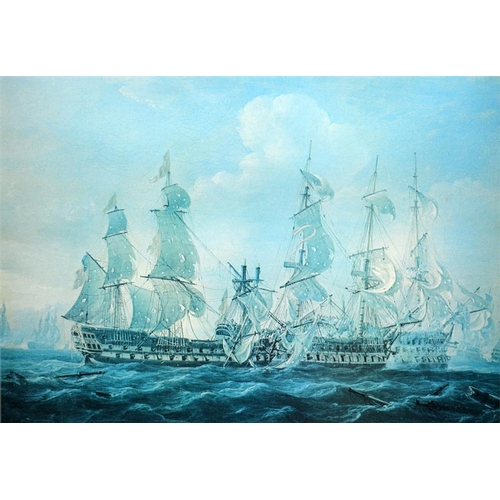 292 - After Nicholas Pocock, five limited edition Nelson prints including The Five Ships of Horatio Nelson... 