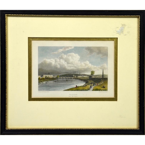 293 - 19th century prints including Glasgow, Sunderland Harbour, Part of Coventry, High Street Coventry an... 