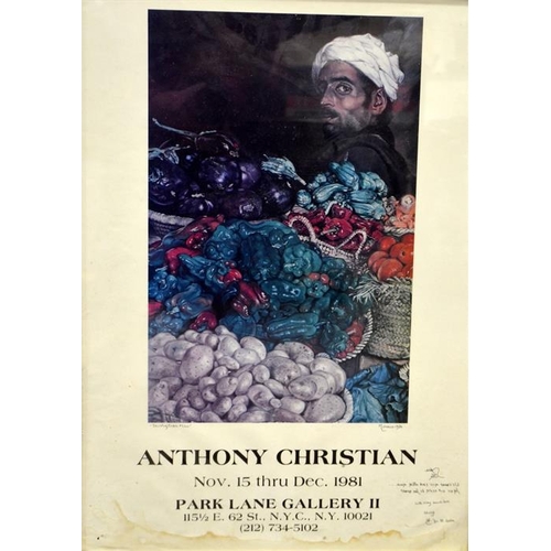 305 - A collection of posters and prints, including gallery exhibition posters, Anthony Christian, Mark Ro... 