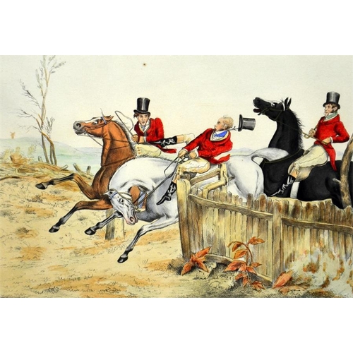 311 - After Henry Alken (british, 1785-1851), a pair of humorous hunting prints 'Ideas', London published ... 