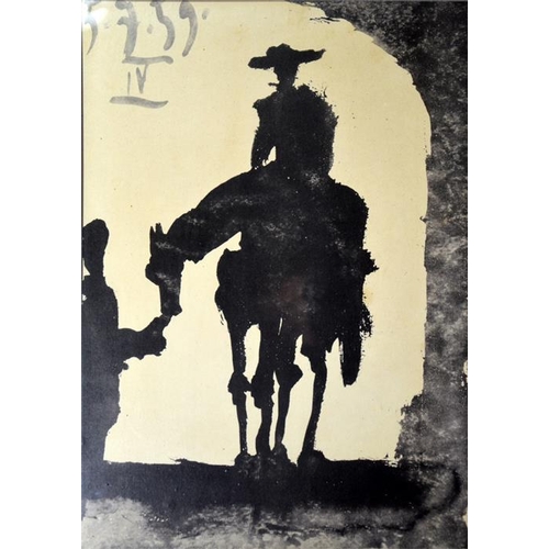 325 - After Pablo Picasso, Bullfight II and III and Rider IV, prints, 30cm x 42cm, framed (3)