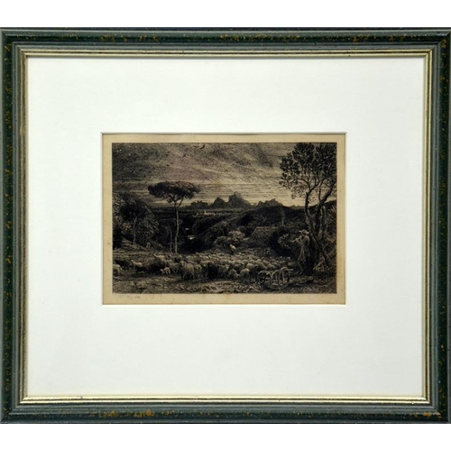 334 - Samuel Palmer (1805-1881), Opening the Fold - Early Morning (Lister 13), etching 1880, final state p... 