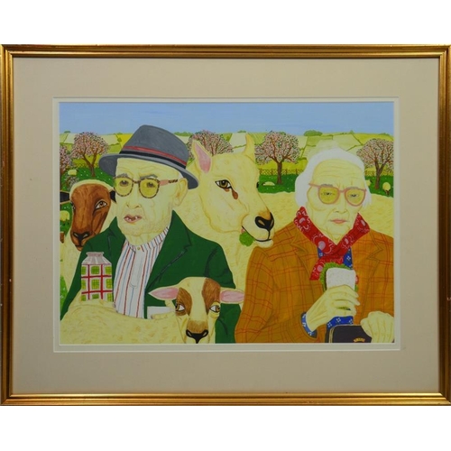 365 - † Mervyn Grist (British, 20th century), Coffee Time, watercolour, signed, 32cm x 45cm, framed