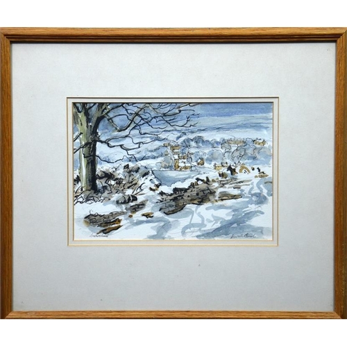 377 - † David Birch (British, b.1945), Snowshill, watercolour, signed, 17cm x 24cm, framed