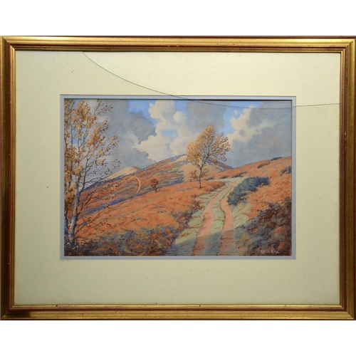 380 - † Eric Meade-King (British, 1911-1987), On the Malverns, watercolour, signed, 32cm x 47cm, framed (g... 