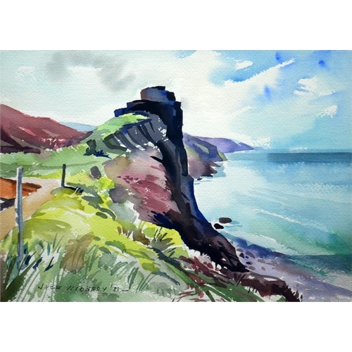 407 - † Jack Widgery (20th century), West Country Coastal Landscape, watercolour, signed and dated 83, 26c... 