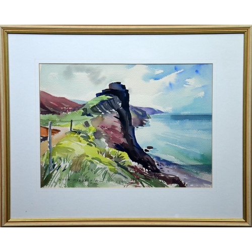 407 - † Jack Widgery (20th century), West Country Coastal Landscape, watercolour, signed and dated 83, 26c... 