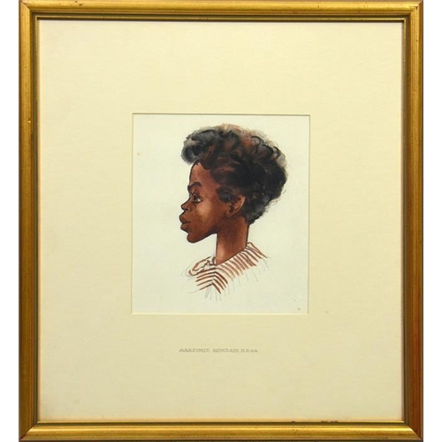 408 - Marjorie Sinclair RBSA (20th century), Portrait Of A Young Woman, watercolour, named inscribed to mo... 