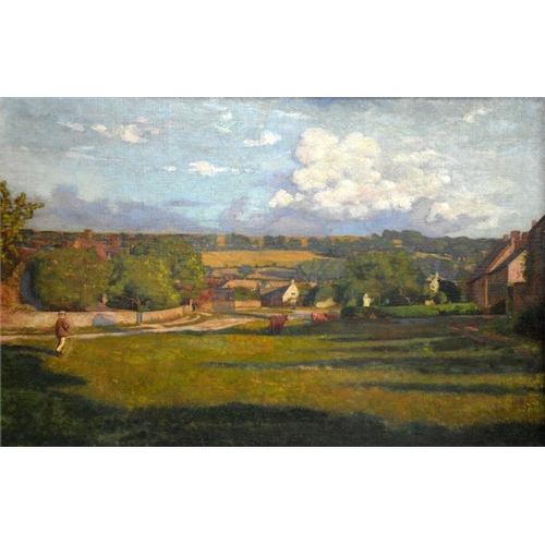 429 - English School (early 20th century), Willersey Village, oil on canvas, unsigned, circa 1920, 50cm x ... 