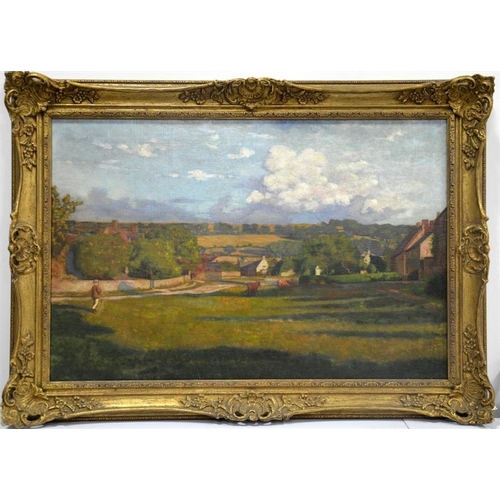 429 - English School (early 20th century), Willersey Village, oil on canvas, unsigned, circa 1920, 50cm x ... 