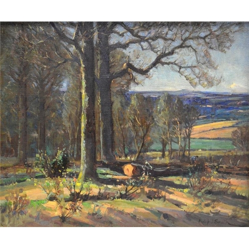 439 - Philip J. Smith NSA (British, act.1912-1932), Early Spring, oil on canvas, signed, framed