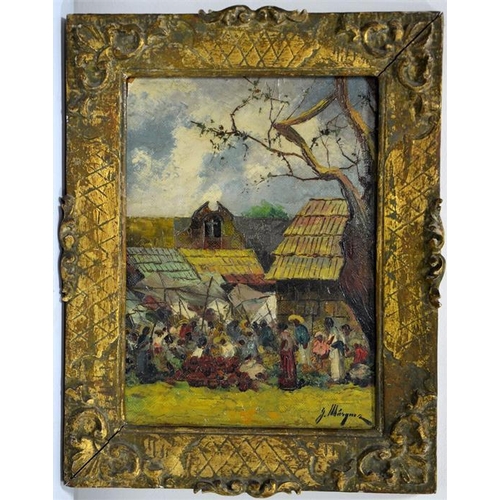 443 - Wierzejewski (20th Century), Woodland Grove, oil on board, together with a South American scene and ... 