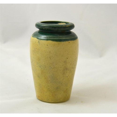 511 - A green top cream pot from the Imperial Creamery Glasgow 11.5cm high.