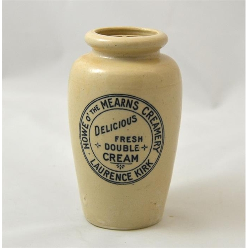 518 - A large cream pot from How O'the Mearns Creamery Laurence Kirk 13cm high.