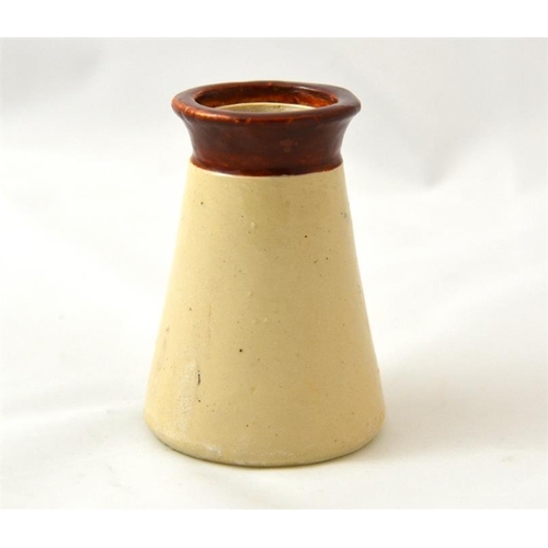 543 - A churn shape cream pot from the Express Dairy & Tea Stores, Belfast 10cm high.