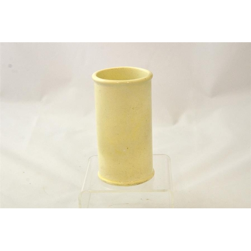 589 - A cylinder cream pot from EF Greenwood, Italian Warehouseman, Oxford 12cm high.