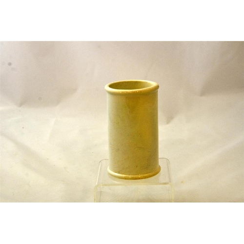 597 - A cylinder cream pot from W Taylor, Vigo Street, London 12cm high.