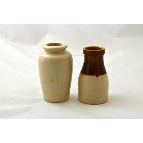 653 - Two cream pots from the Co-operative Dairy Co, Dublin, and Rathkenny Creamery, Co Antrim (2) 12cm hi... 