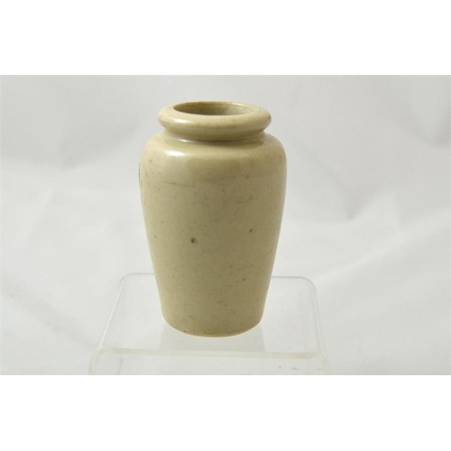 657 - A stoneware cream pot from Searson's Dairy, Felixstowe 10cm high.