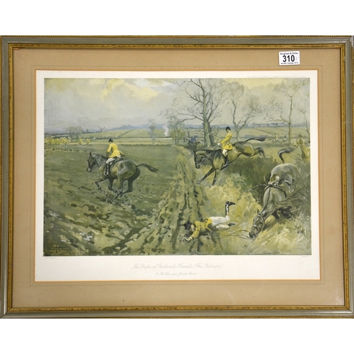 310 - After Lionel Edwards (British, 1878-1966), A pair of prints of The Duke of Rutland's Hounds (The Bel... 