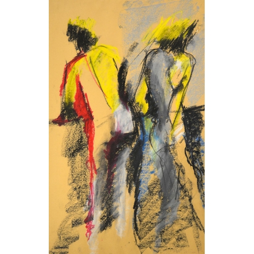 393 - Hetty van der Linden (Dutch, Contemporary), Life studies, pastel, a set of four, signed, 64cm x 40cm... 