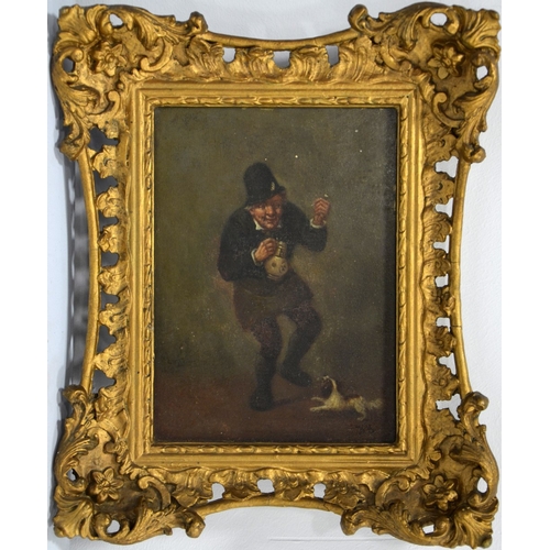 454 - Dutch School (early 19th century), A Man and his Tankard, oil on board, mongrammed BB, 24cm x 17cm, ... 