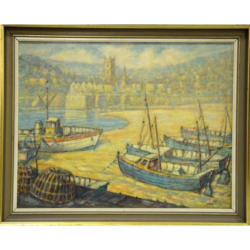 497 - Henry E Foster (British, 1921-2010), Seven various marine and coastal scenes, including Warwick cast... 