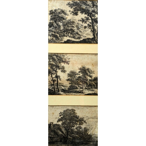 313 - Anthonie Waterloo (Flemish, 1610-1690), Three Landscape etchings, numbered 4, 5 and 6, 11cm x 14cm e... 