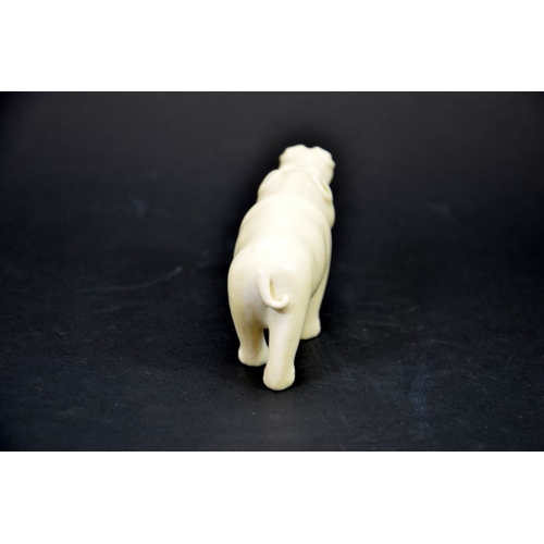 23 - λ A 19th century African carved ivory figure of a hippo, modelled with mouth open, 11.5cm long