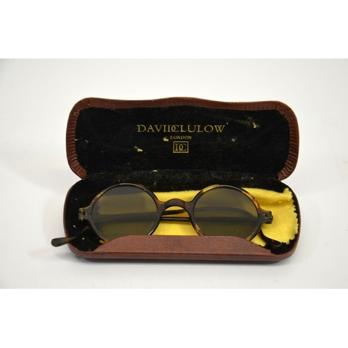 34 - A pair of vintage tortoiseshell effect sunglasses, David Clulow, circa 1960s, in case