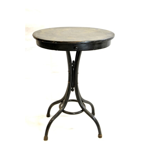 187 - Thonet, an ebonised bentwood single drawer occasional table, circa 1880, the oval top supported on f... 