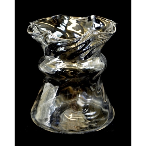 339 - An Arts and Crafts glass vase, circa 1890, probably James Powell and Sons, Whitefriars, optic moulde... 