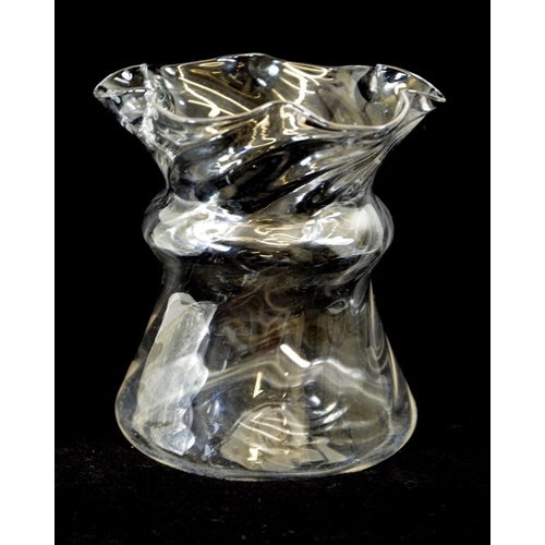 339 - An Arts and Crafts glass vase, circa 1890, probably James Powell and Sons, Whitefriars, optic moulde... 