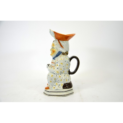 993 - A Prattware Toby Jug modelled as Martha Gunn, circa 1800, 28cm high