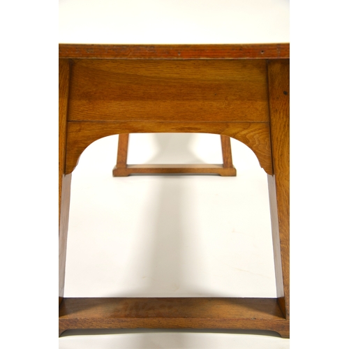 166 - Ambrose Heal for Heal and Sons, an Arts and Crafts oak Letchworth refectory table, three plank top w... 