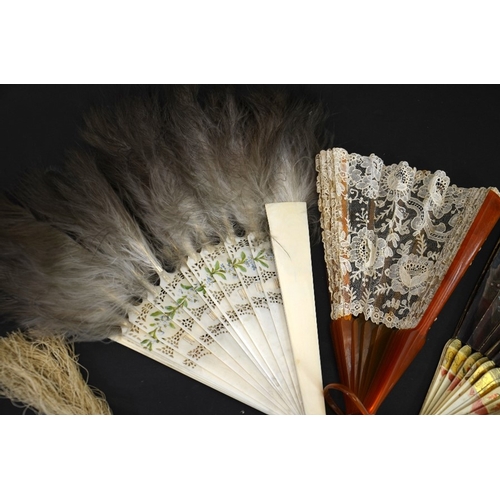 67 - A group of four assorted 18th and 19th century ladies fans, length of longet 26cm (4)