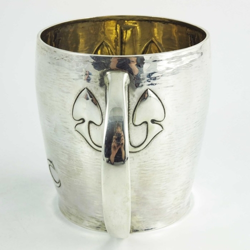 106 - Archibald Knox for Liberty and Co., an Arts and Crafts silver twin handled cup, Birmingham 1907, mod... 