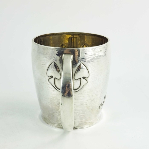 106 - Archibald Knox for Liberty and Co., an Arts and Crafts silver twin handled cup, Birmingham 1907, mod... 