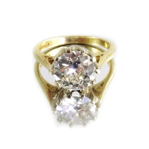 121 - A diamond solitaire ring, approx. 1.9 carats, brilliant cut, 8.36mm x 8.43mm, 4.19mm deep, clarity I... 