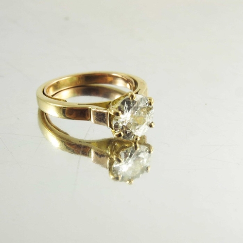 171 - An Art Deco 18ct Yellow Gold diamond solitaire ring, French circa 1930, the old cut circular diamond... 